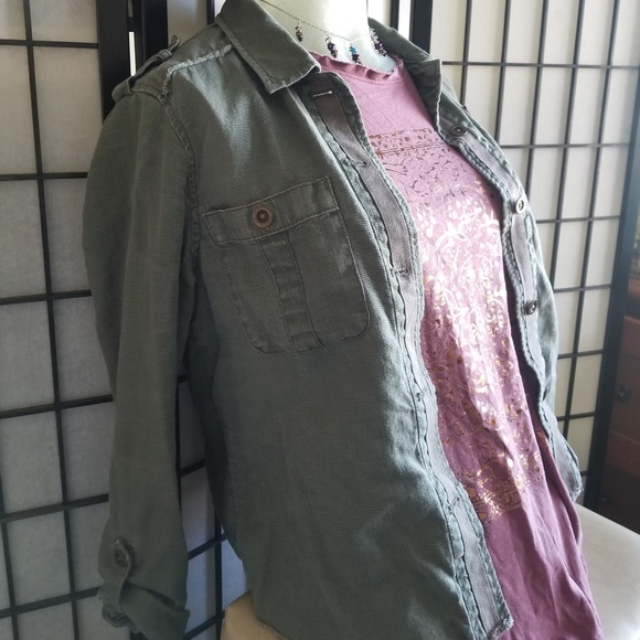 Aero army crochet green boho jacket - Picture 8 of 8